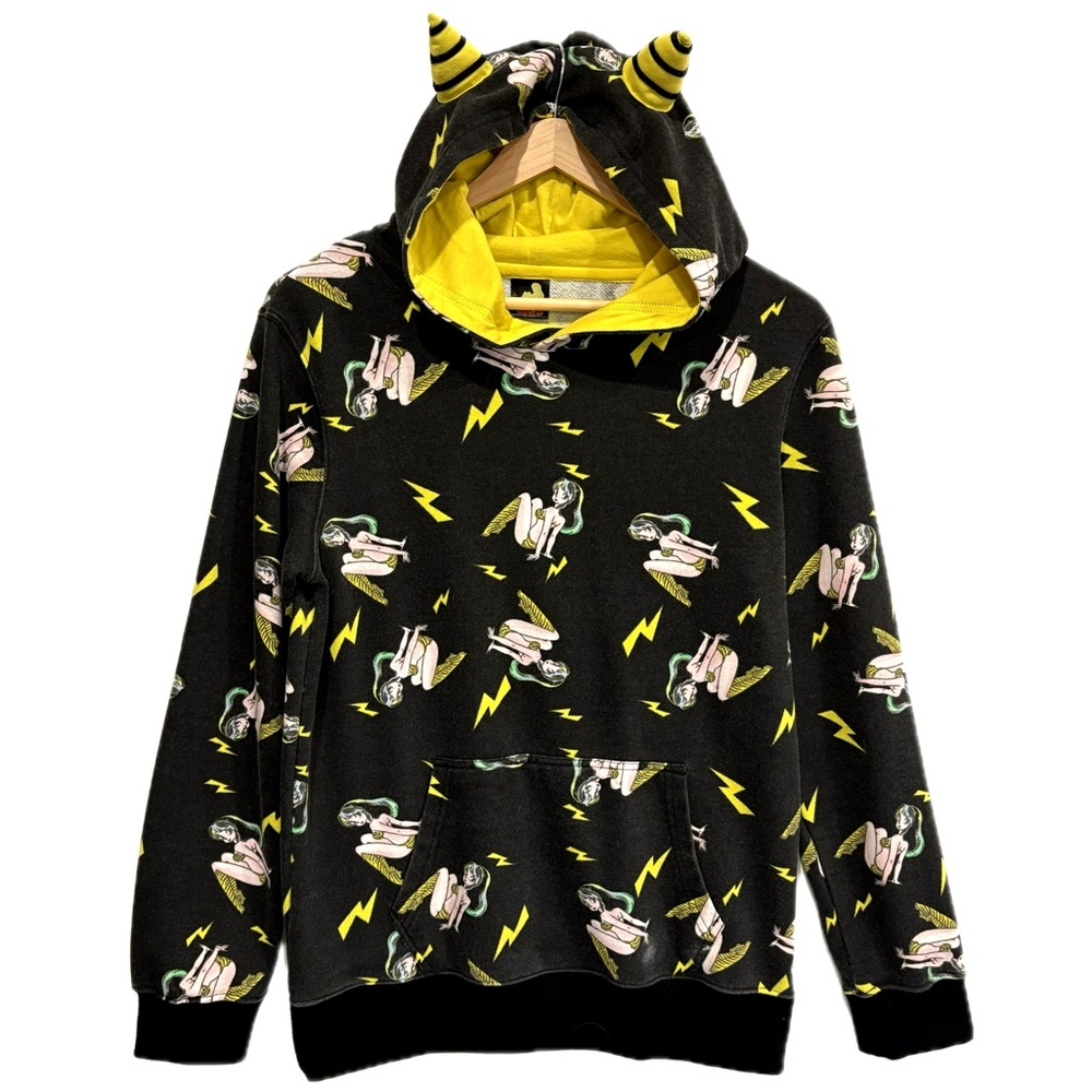 Kagame Inuyasha Manga Sexy Girl Graphic Hoodie Mens Size Small Anime Horn Ears